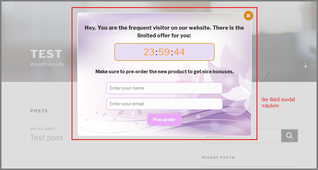 Fine-tuning of the modal windows for effective user interaction.